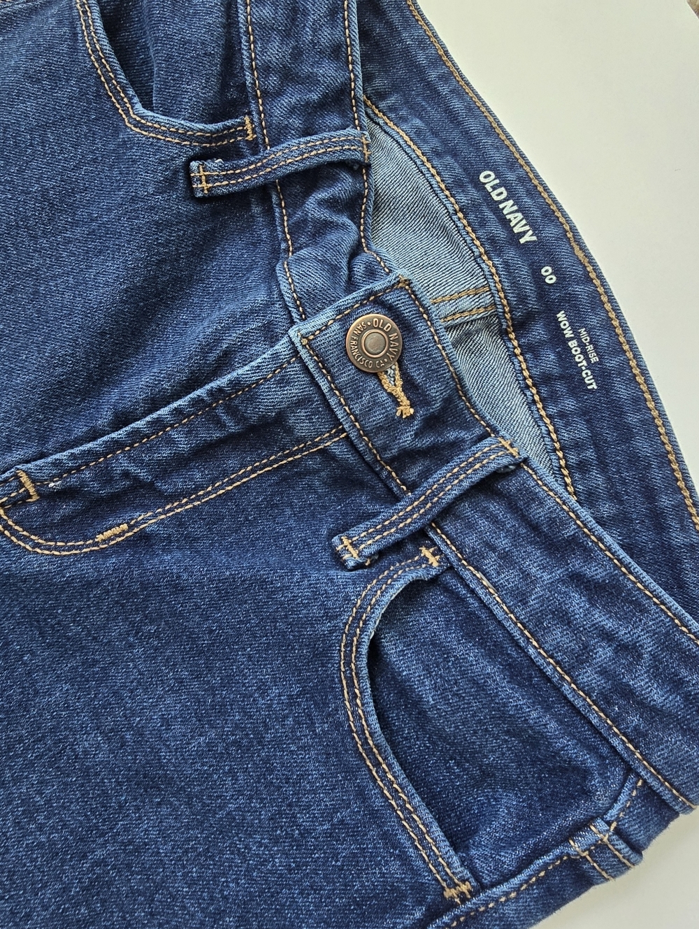 Old Navy Dark Blue Denim Jeans with Contrast Stitching